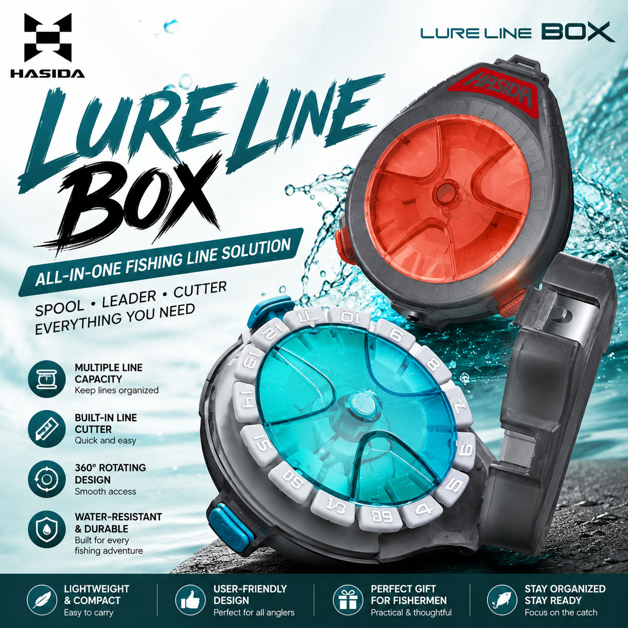 Caja para guardar hilo de pesc - Leader Line reseña y precio